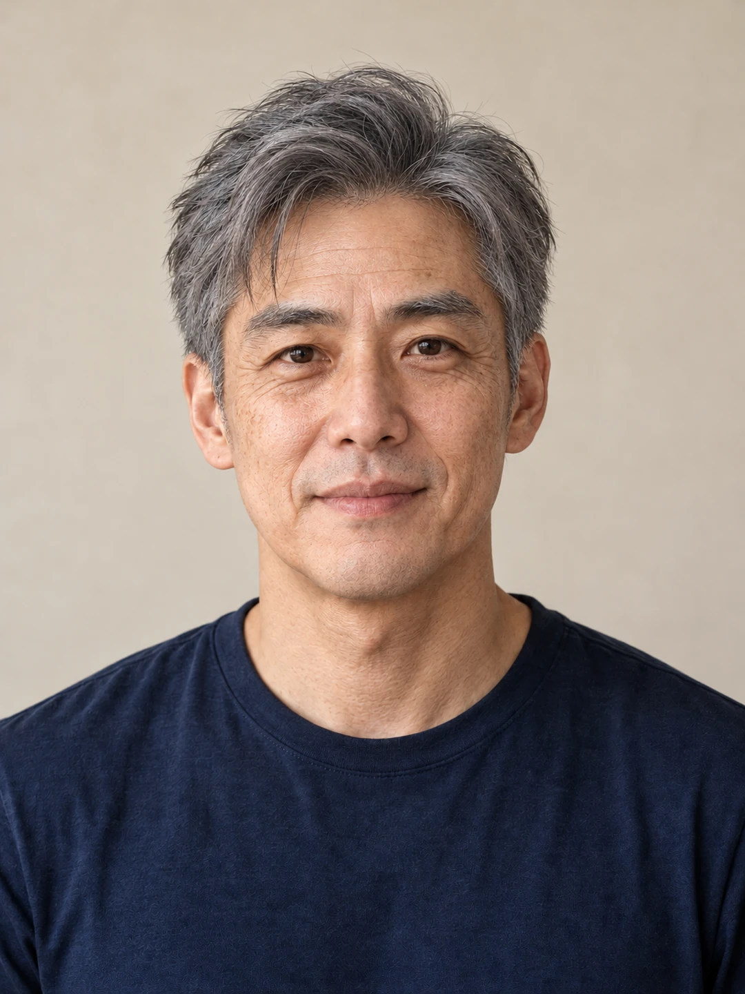 AI age swap result: the same person at 70