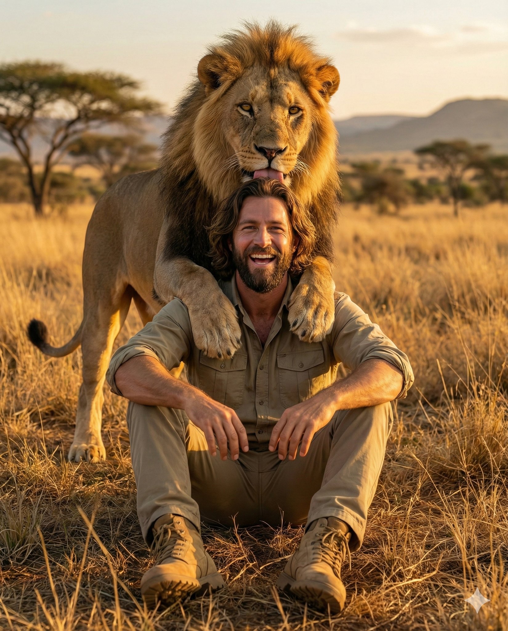 CREATE YOUR SELFIE WITH STANDING LION